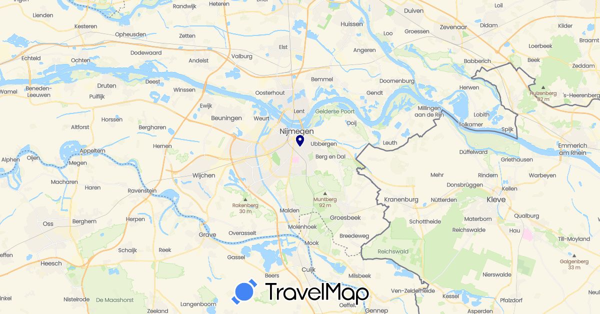 TravelMap itinerary: driving in Netherlands (Europe)